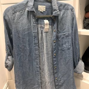 soft denim button up